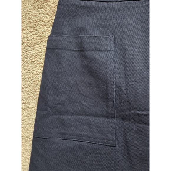 1901 Navy Blue Twill Cotton Stretch Woven Pockets Red Stitch Mini Skirt, Size 4 - Picture 4 of 9